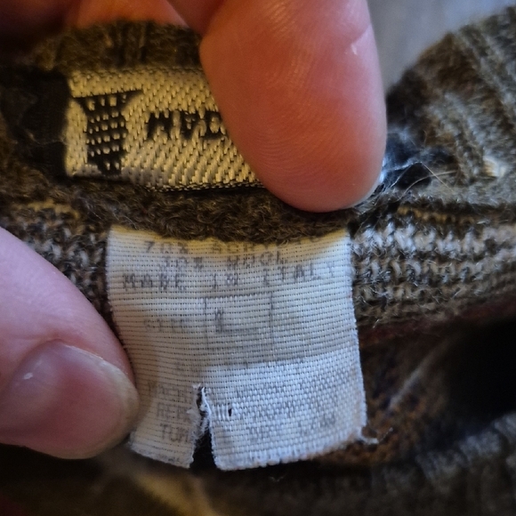 Vintage Made in Italy Fair Isle Wool Blend Sweater Large Earth Tones - Picture 4 of 7